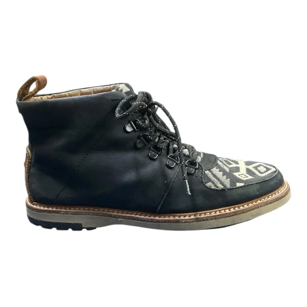 🔷 Thorocraft Monte Rosa Blue Patterned Leather Boots | Men’s EU 42 / US 8.5‎